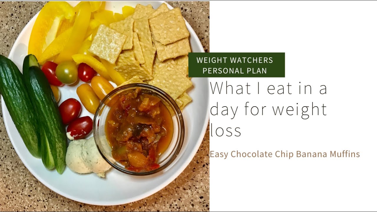 WEIGHT WATCHERS PERSONAL PLAN - EASY 2POINT CHOCOLATE CHIP BANANA MUFFINS - WHAT I EAT IN A DAY
