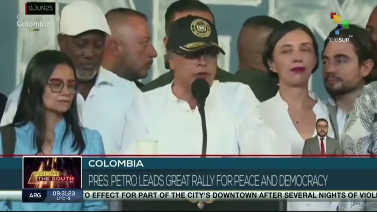 Colombia, pres. Petro leads great rally for peace and democracy