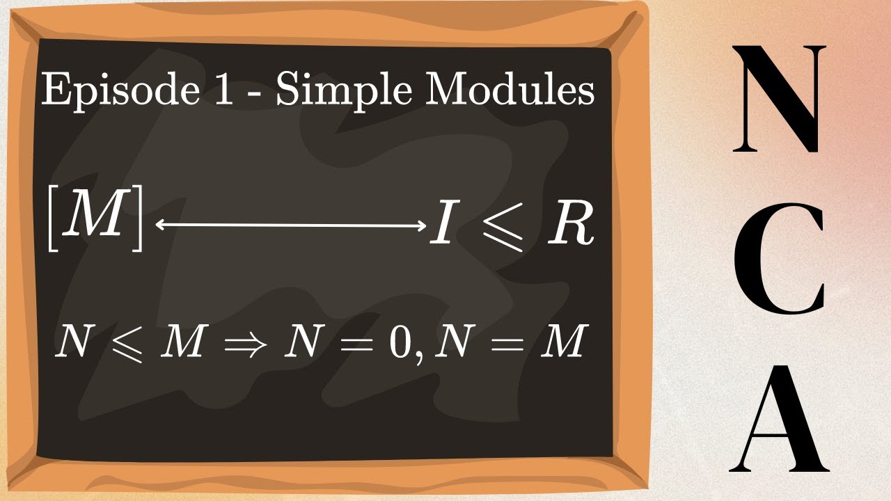 Noncommutative Algebra 1 - Simple Modules