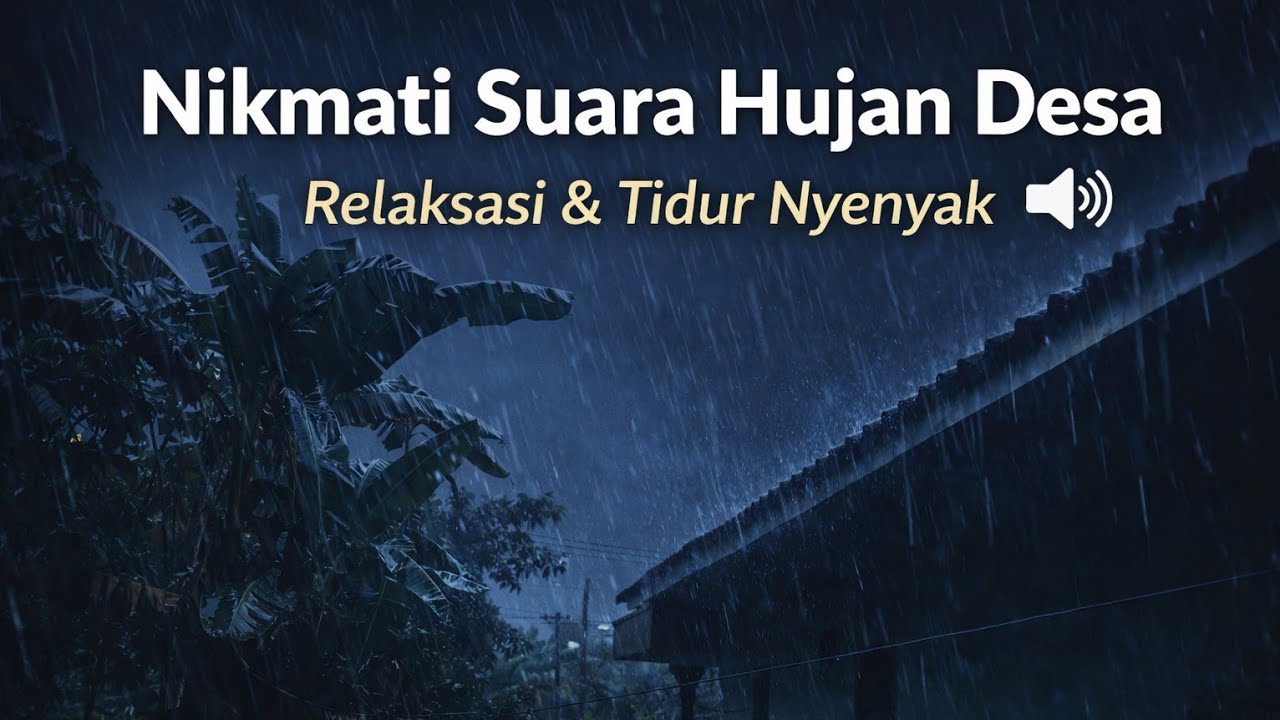 Nikmati Suasana Santai Hujan Deras di Desa || Relaksasi & Tidur Nyenyak !!! 