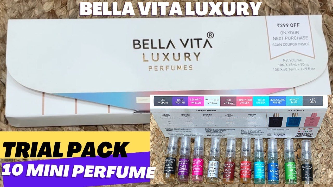 Bella Vita Luxury Perfume 😍| Trail Pack review| Set of 10 perfumes| Unboxing and Review