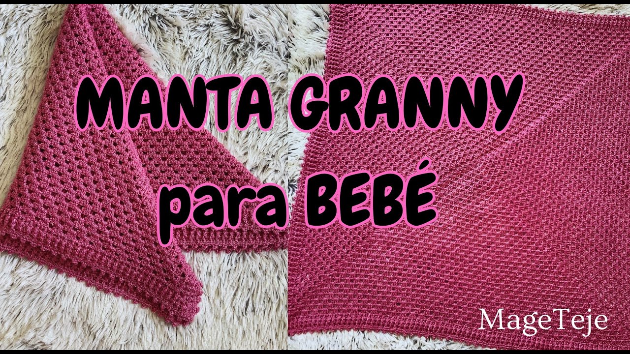 🧶De_ GRANNY_a_MANTA_ o_ COBIJA_para_BEBÉ_a_crochet | Ideal para principiantes | Rápido y fácil🧶