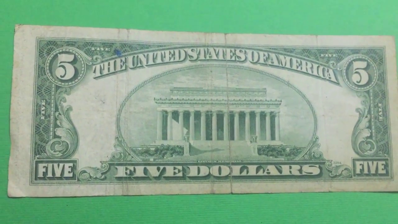 Five Dollar Bill Red Seal Series 1953 US Currency