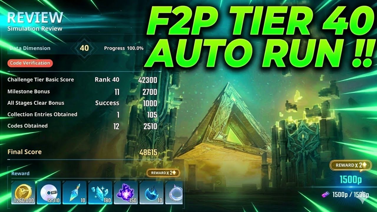 F2P WIND TEAM USING A4 JINAH TIER 40 SIMULATION GATE !! - [Solo Leveling Arise]