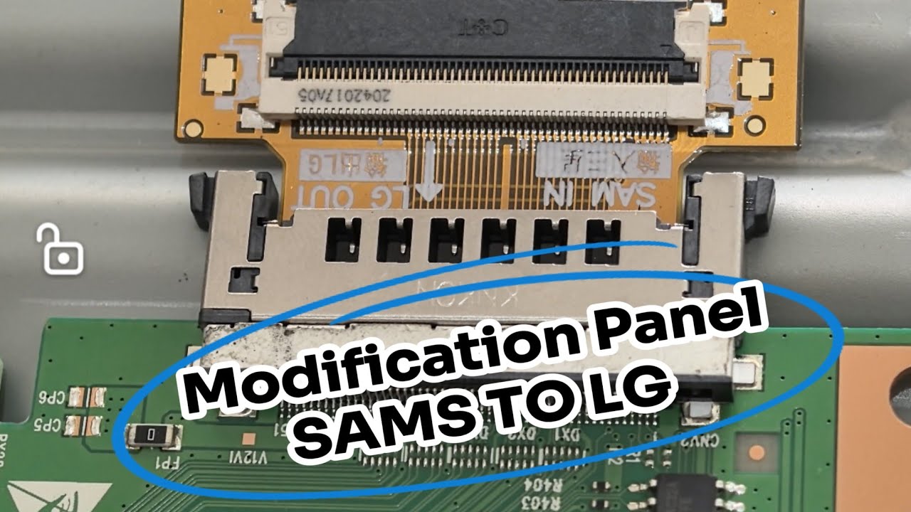 SERVIS TV LED SAMSUNG UA43K5500AK, MODIFIKASI PANEL FHD SAMSUNG TO LG MENGGUNAKAN CONVERTER LVDS