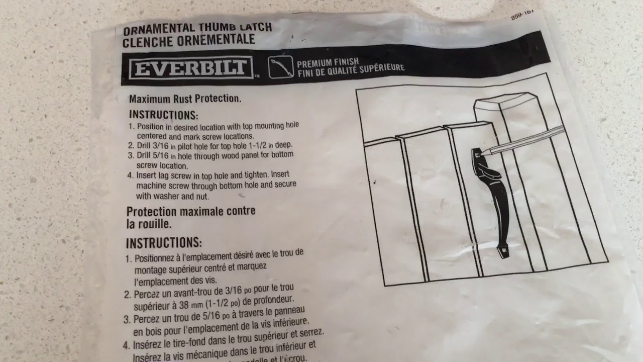 Home Depot everbilt ornamental gate latch