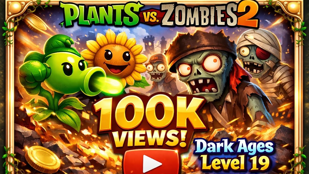Plant vs zombies 2 | PVZ2 gameplay| Dark ages level 19