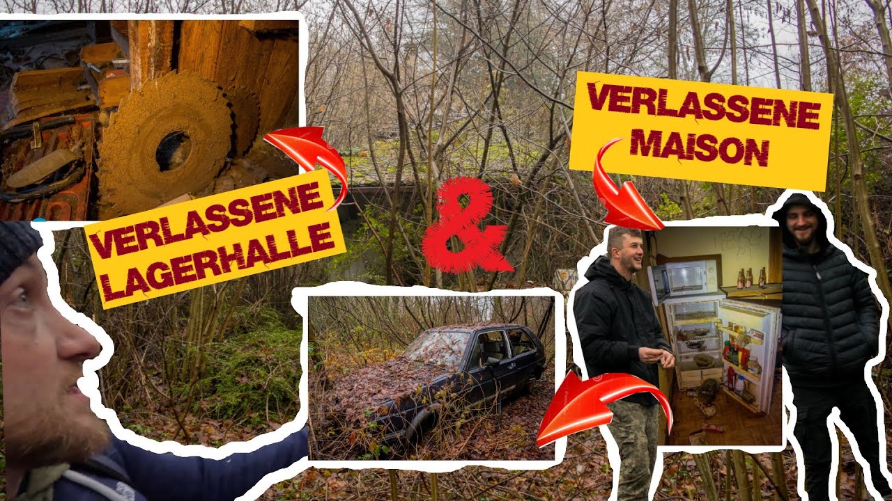 Eine kleine alte LAGERHALLE und eine verlassene MAISON