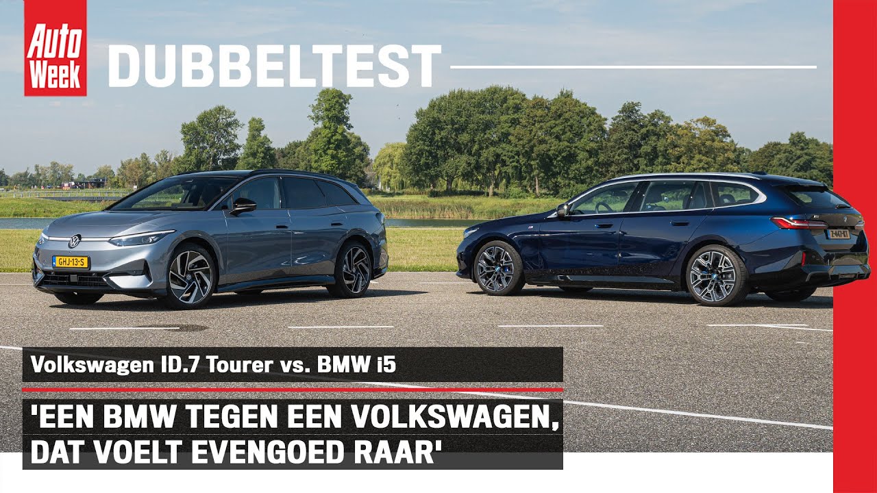 BMW i5 Touring vs. Volkswagen ID.7 Tourer - AutoWeek Dubbeltest