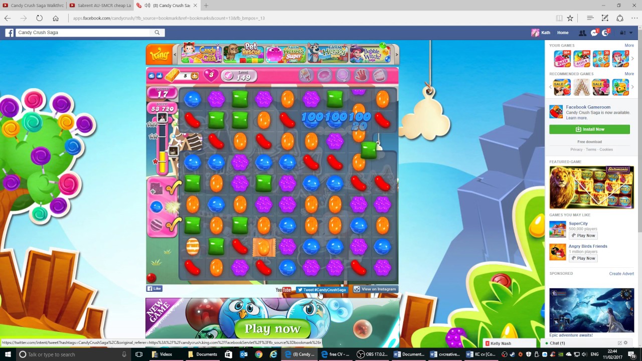 Candy Crush Saga Walkthrough Level 149  - NO BOOSTERS candy crush tips