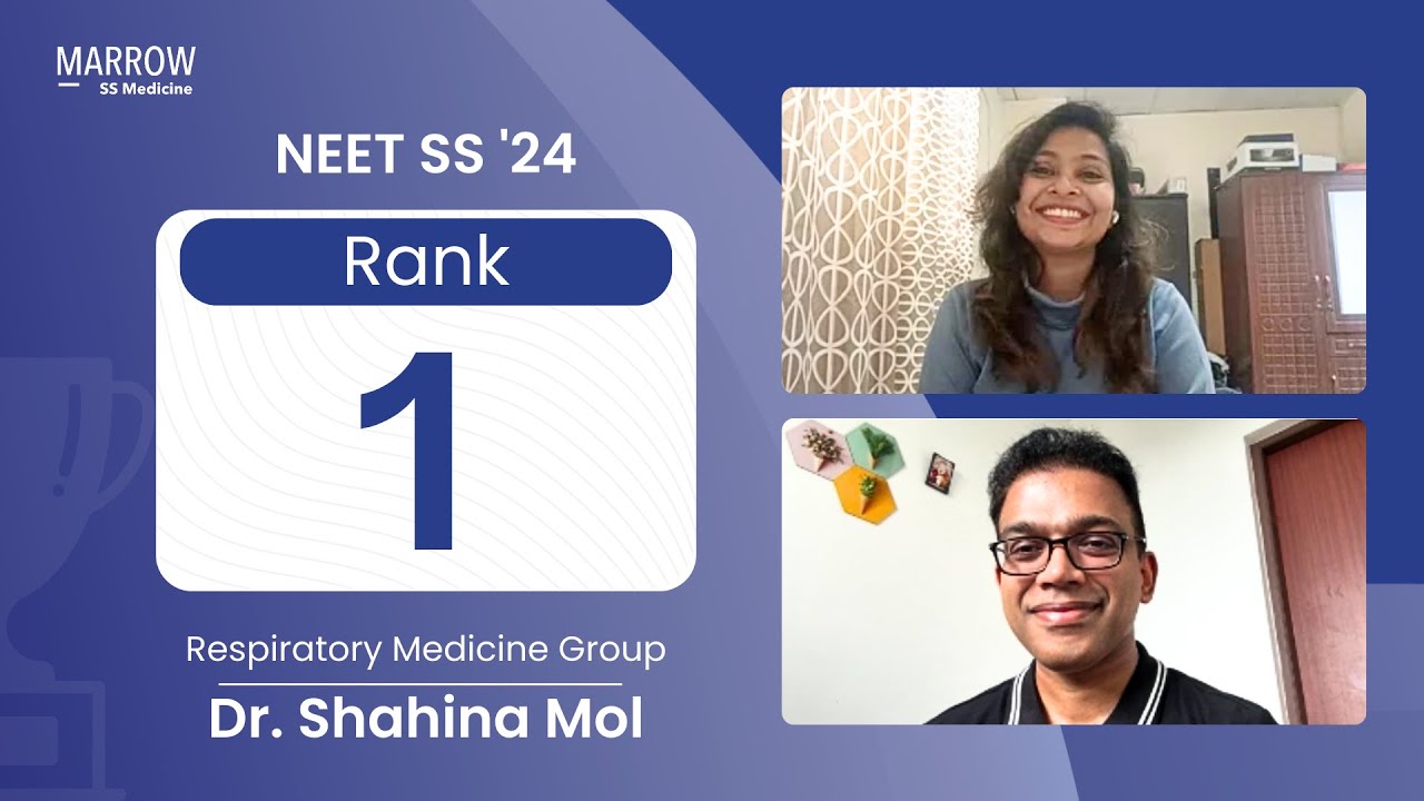 NEET SS 2024 Rank 1, Respiratory Medicine Dr Shahina speaks to Dr Shone P James