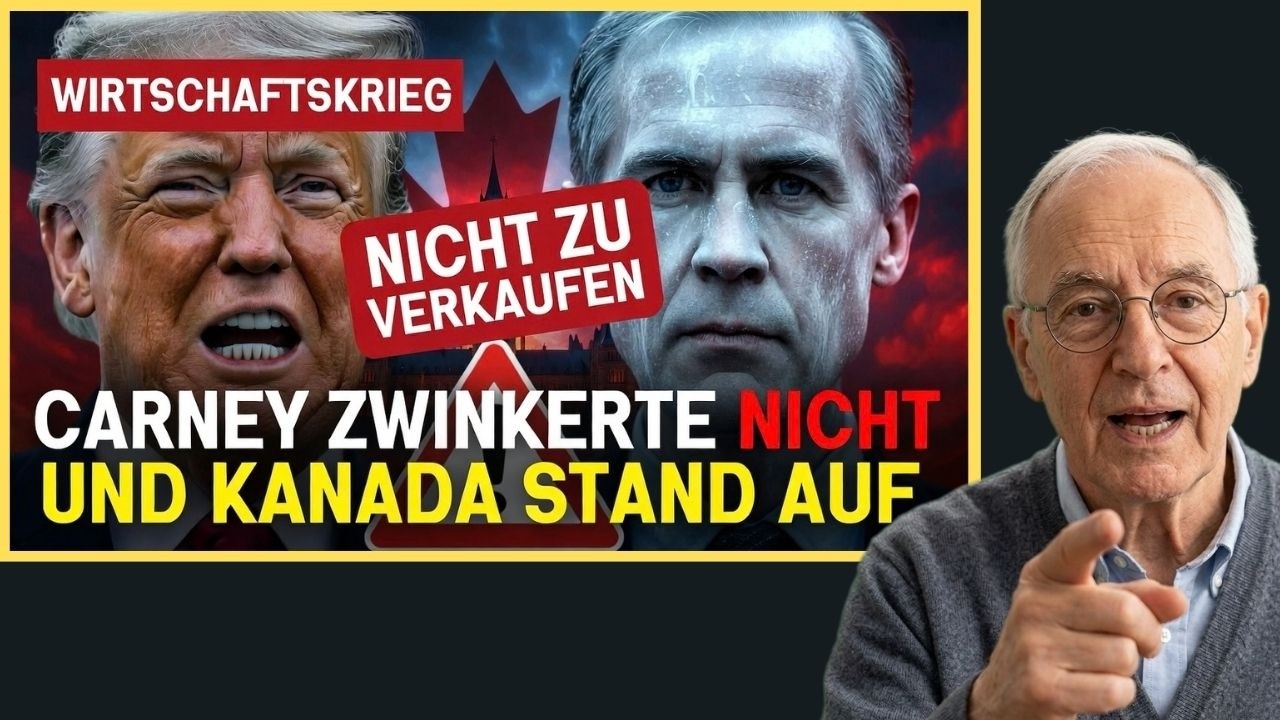 TRUMP ERKLAERT WIRTSCHAFTSKRIEG CARNEY ANTWORTET OHNE ZU ZWINKERN