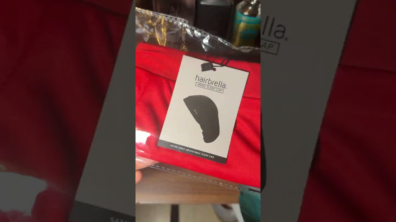 Распаковка мужской шапочки и чепчика Hairbrella.