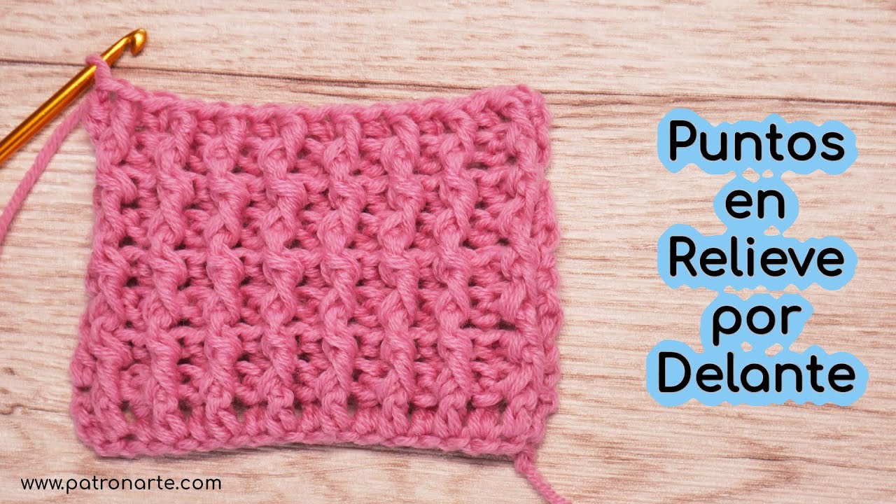 Punto Relieve Crochet - Ganchillo para Principiantes 1: Punto Relieve por Delante