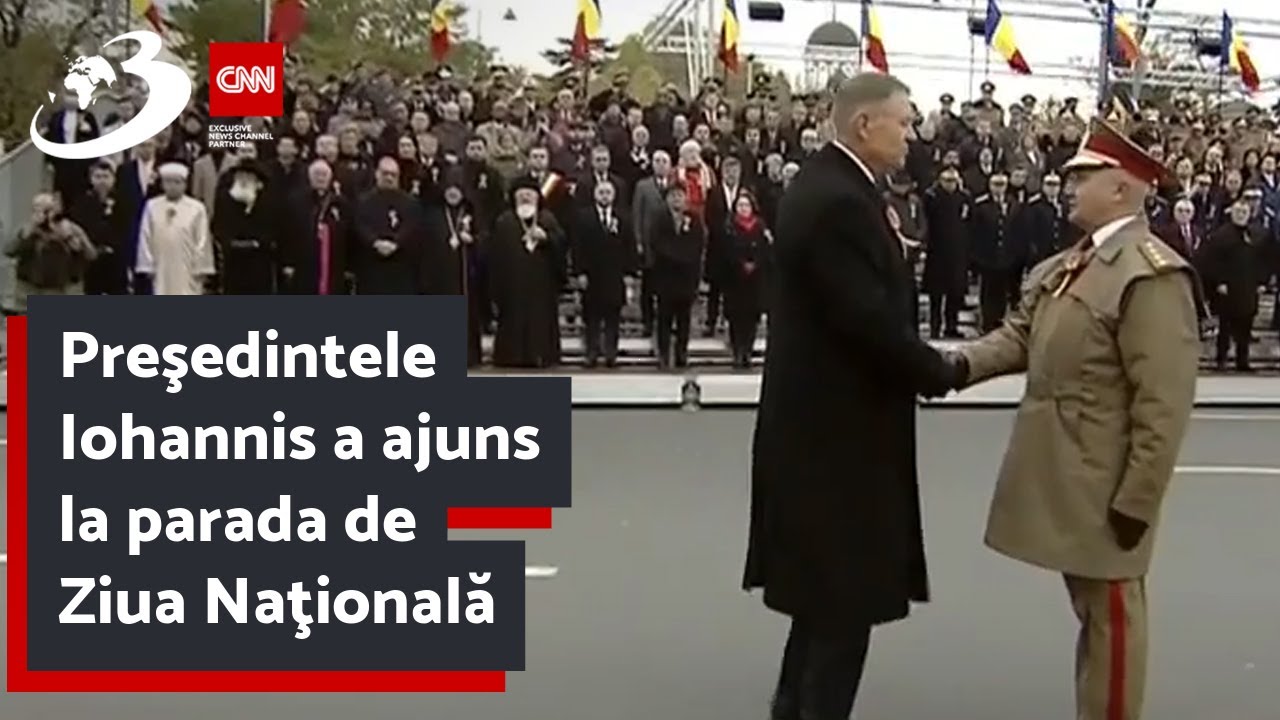 Preşedintele Iohannis a ajuns la parada de Ziua Naţională