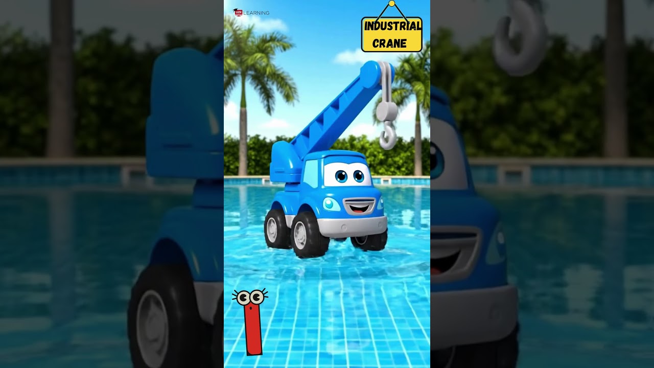 Игровой набор &laquo;Строительная техника от E до L&raquo; с водными развлечениями 🚜🌊 | Анимированные грузови...