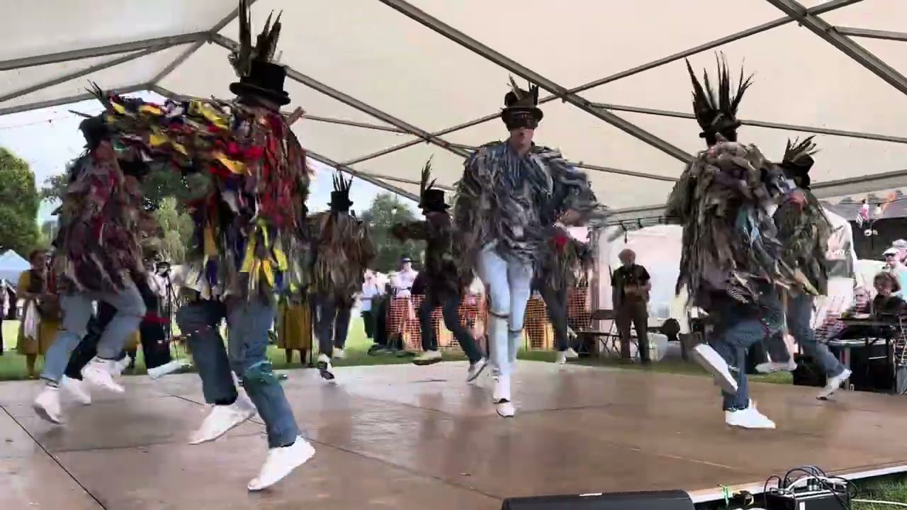 The Shropshire Bedlams dance at the Shrewsbury Folk Festival August 2024