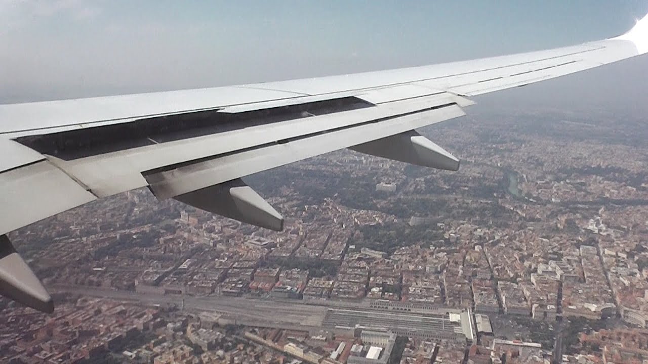 Landing at Ciampino Airport in Rome, Italy