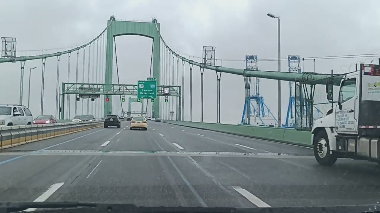 Walt Whitman Bridge from Philly to NJ October 11, 2025