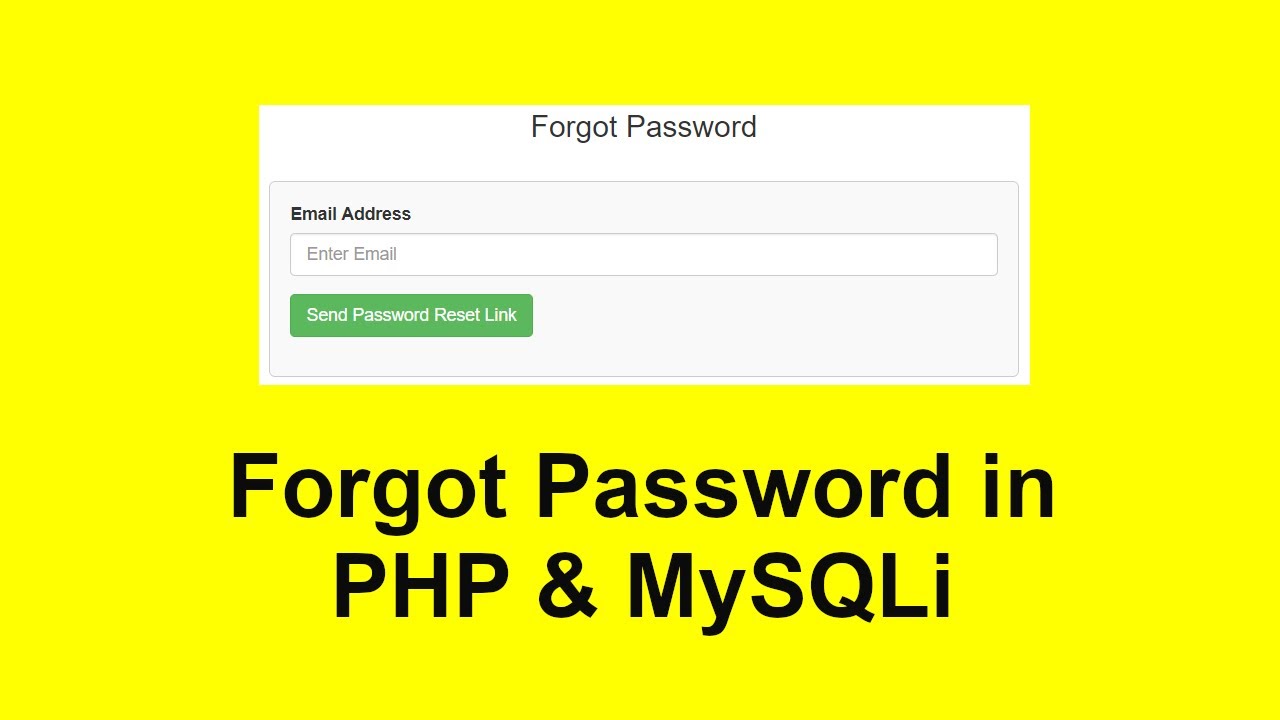 How to reset password with email verification in PHP || Forgot password system in PHP || Source code