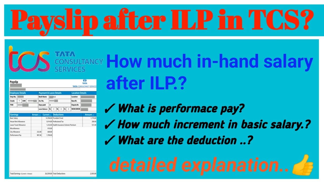 Salary after ILP in TCS || Second payslip
