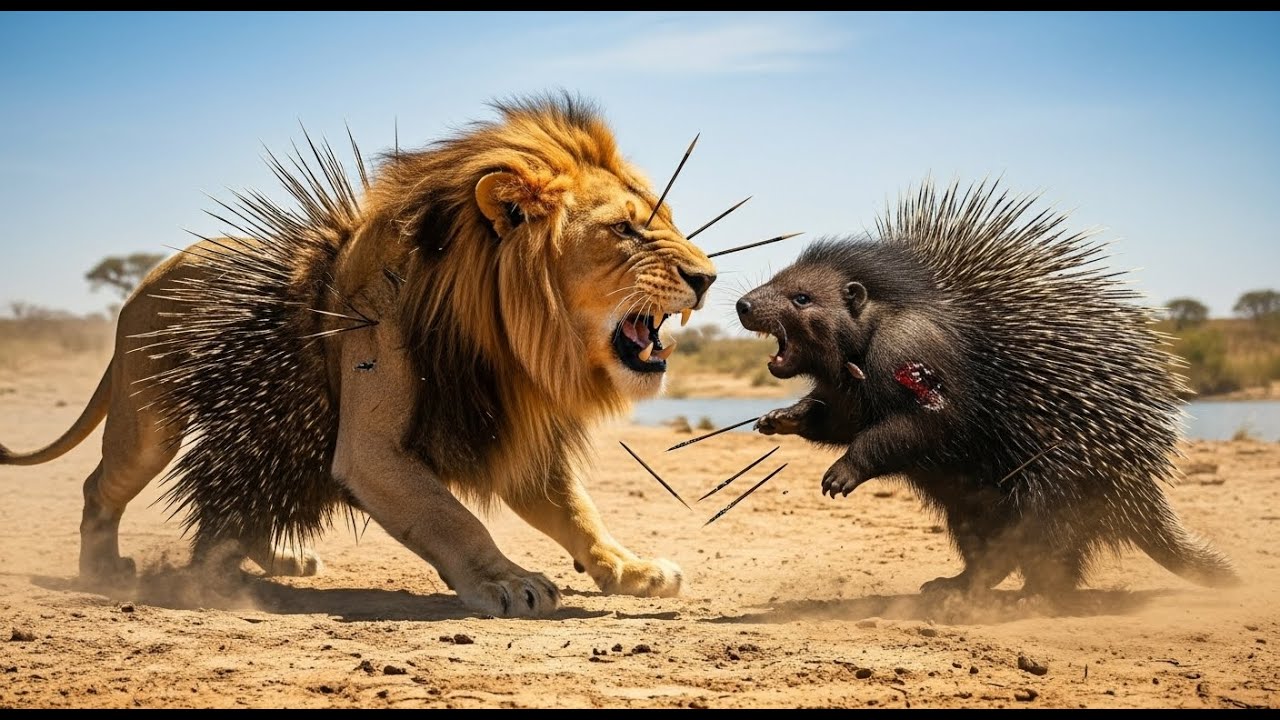 Giant Porcupine vs King Lion, Cobra & Eagle: Ultimate Jungle Battle for Survival!
