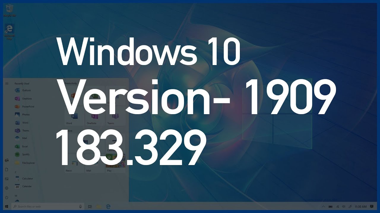Windows 10 1909, 19H2, November 2019 update, What is the New Features in 1909 Version of Windows ✔