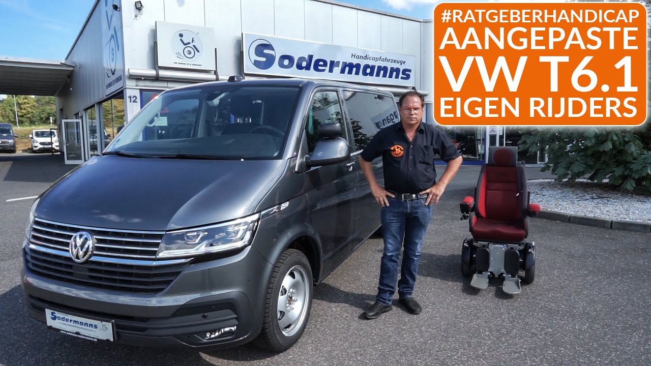 Rolstoel als bestuurdersstoel? Mogelijk! Aangepasste VW T6.1 (met Space Drive Systeem)