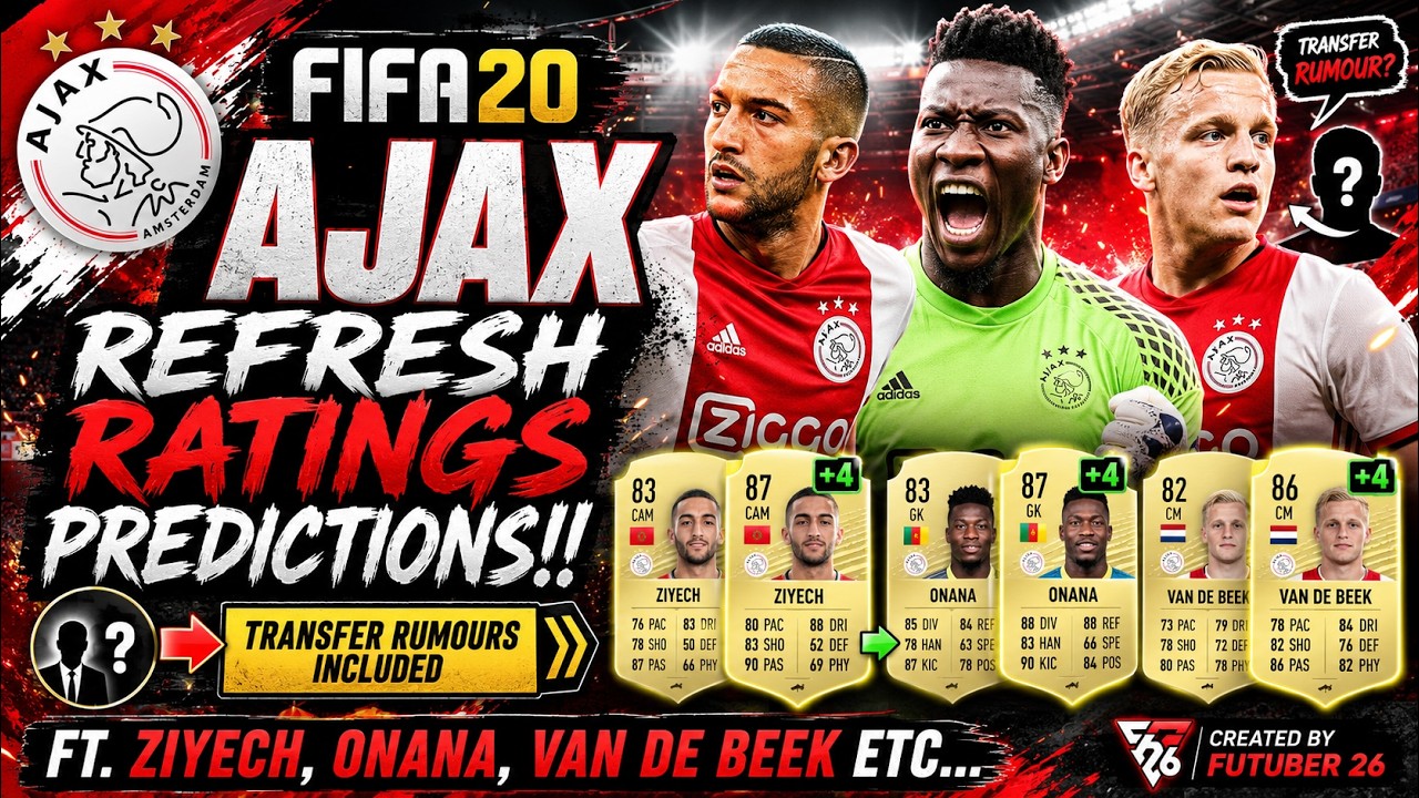 FIFA 20 AJAX REFRESH RATINGS PREDICTIONS!! FT. ZIYECH, ONANA, VAN DE BEEK ETC... (FIFA 20)