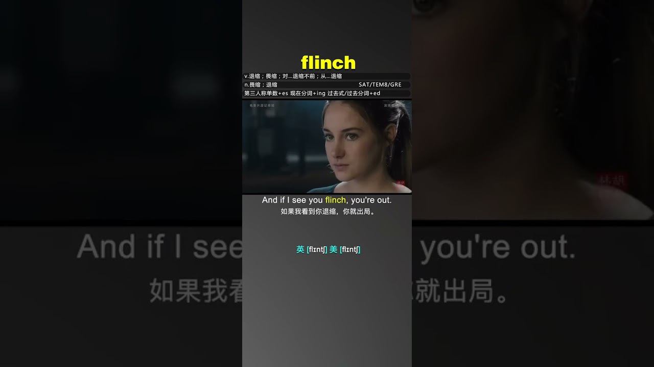 #flinch - Learn English Words With Movies & TV Series & News