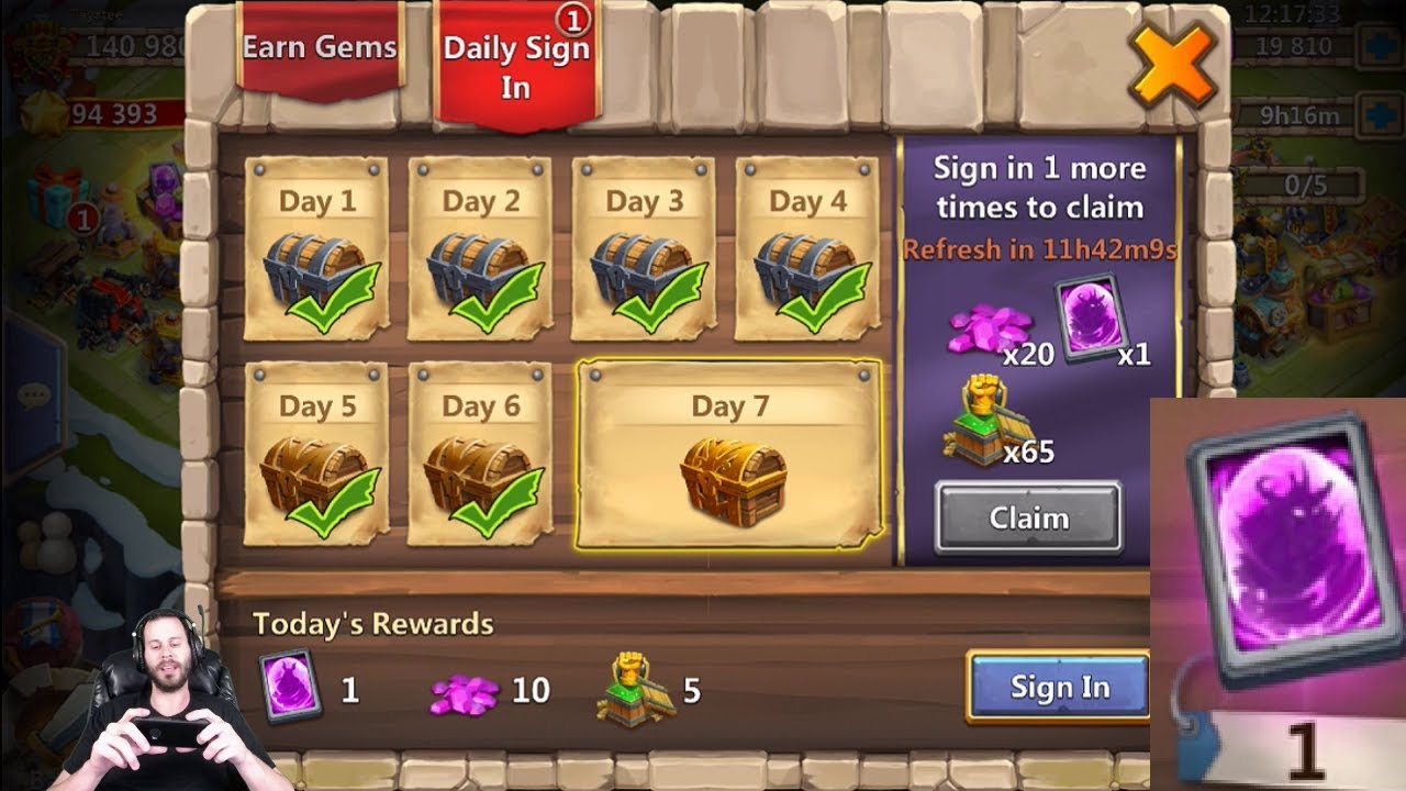 JT's Free 2 Play HUGE Day Devo 5th Hero Event Cards Castle Clash