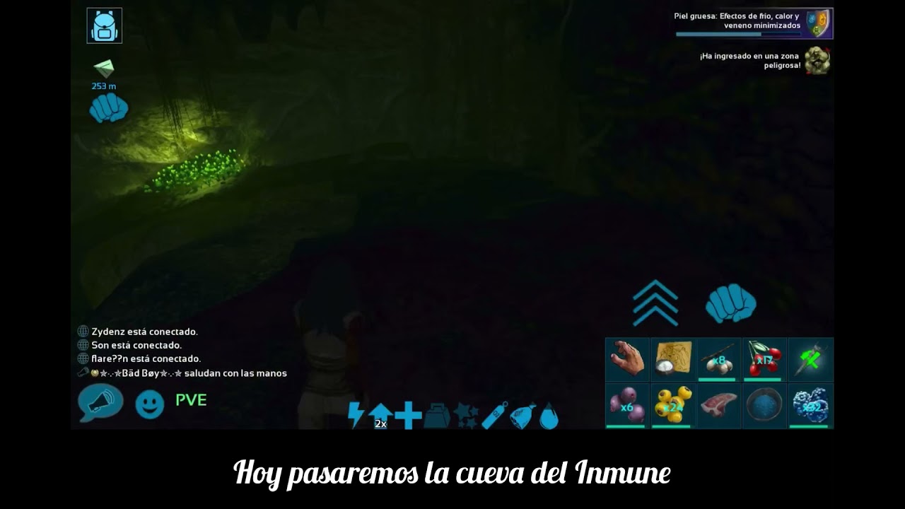 ARK Mobile cueva Inmune bug para salir de la cueva
