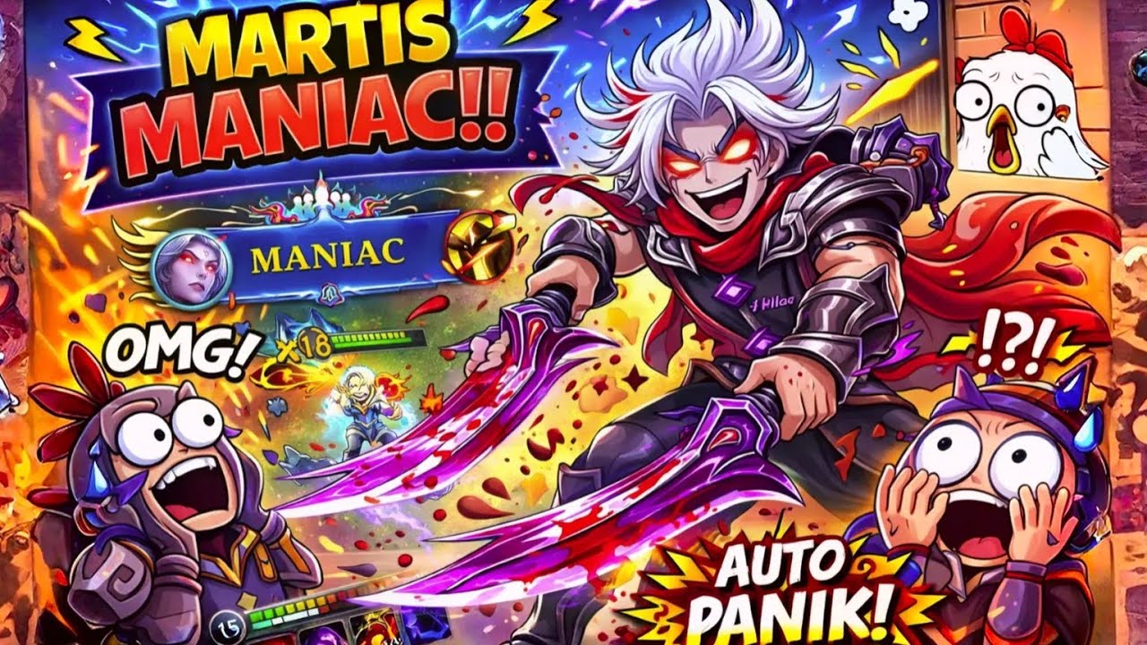 1 VS 4? MARTIS MANIAC BIKIN MUSUH MENYESAL - Mobile Legend 