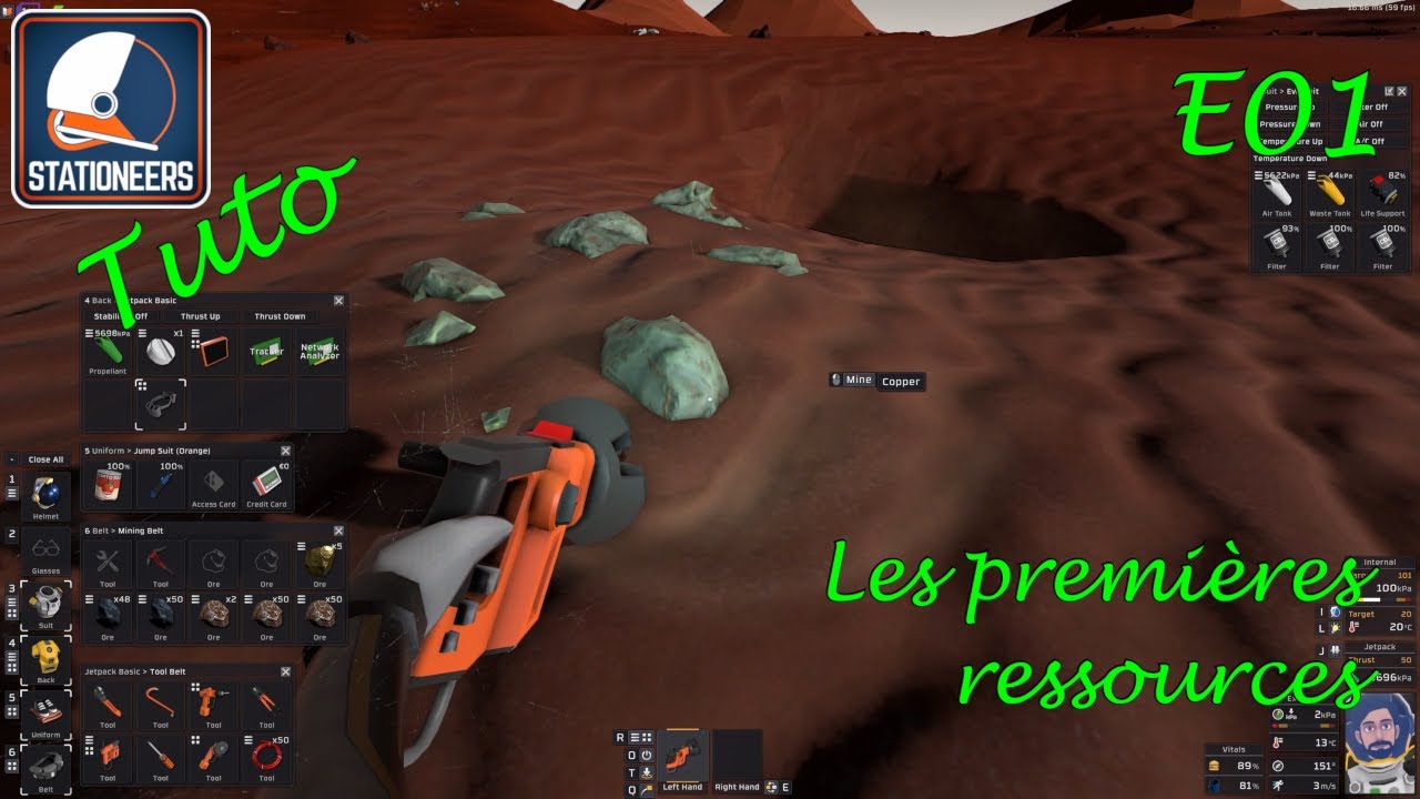 Les premières ressources | Let's Begin Stationeers [FR] E01 #stationeers #gameplayfr #letsplayfr