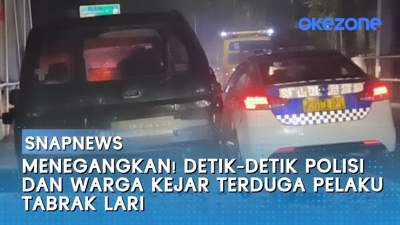 Menegangkan! Detik-detik Polisi Dan Warga Kejar Terduga Pelaku Tabrak Lari