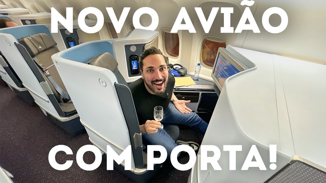 COMO É VOAR a PARIS de SP NA NOVA EXECUTIVA DA KLM? BOEING 777-300 com porta - Estevam Pelo Mundo