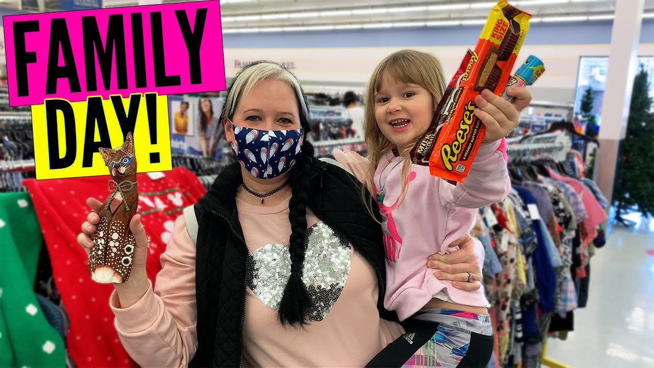 FAMILY THRIFT SHOPPING for UGLY CHRISTMAS SWEATERS!  #Familyday