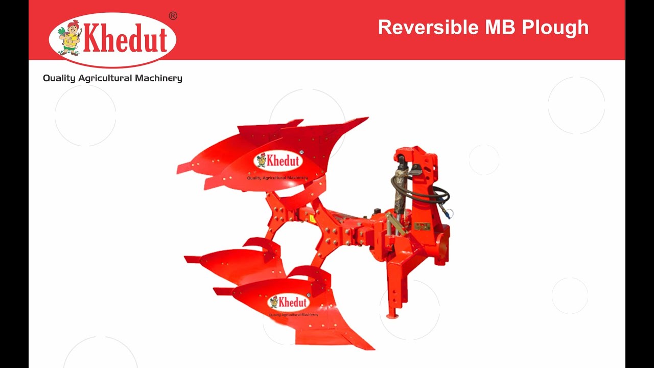 #KHEDUT Reversible Mould Board (MB) Plough  With Hydraulic Turnover Mechanism (Heavy Duty)