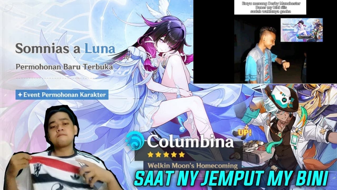 EMYU MENANG LANGSUNG GACHA COLUMBINI GENSHIN IMPACT INDONESIA