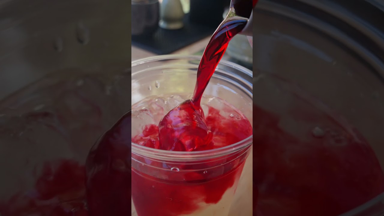 Our hibiscus lemonade is made with real hibiscus and fresh lemon 🌺🍋No artificial flavour.