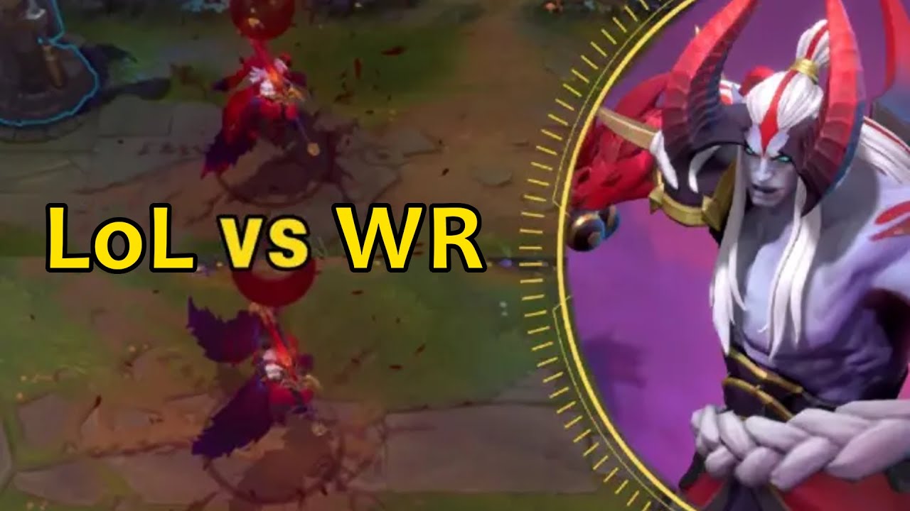 Blood Moon Aatrox Skin Comparison | LoL vs Wild Rift