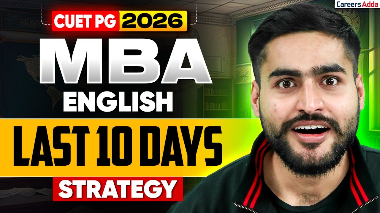 CUET PG MBA 2026 🔥 | English Last 10 Days Strategy | Score Booster Plan
