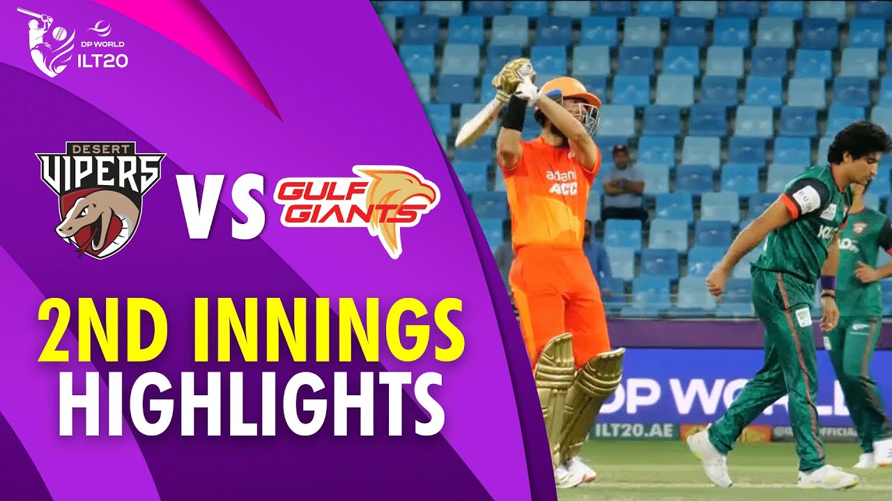 2nd Innings Highlights | Desert Vipers vs Gulf Giants | Match 8 | DP World ILT20 | M3Y1U