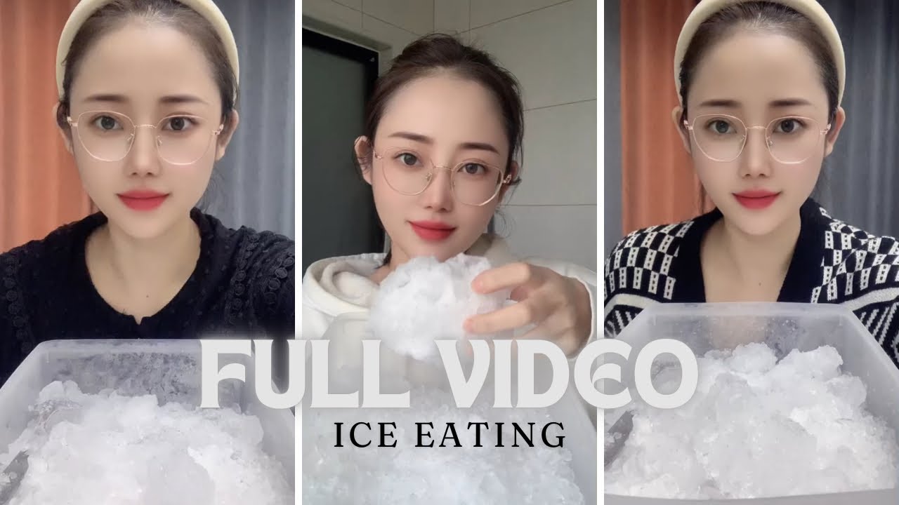 FULL VIDEO | HER CRUSHED ICE & CRUNCHY ICE | WHITE ICE EATING ASMR