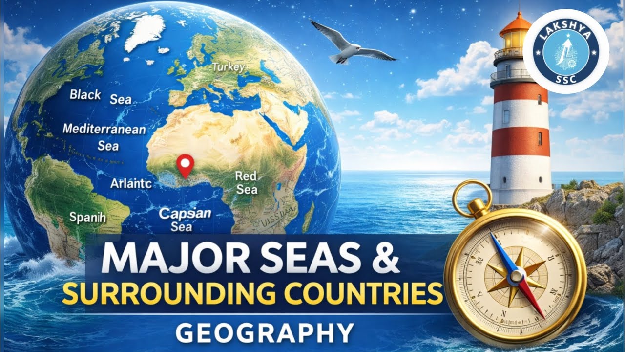 Major seas and their surrounding countries (with Tricks)🔥
