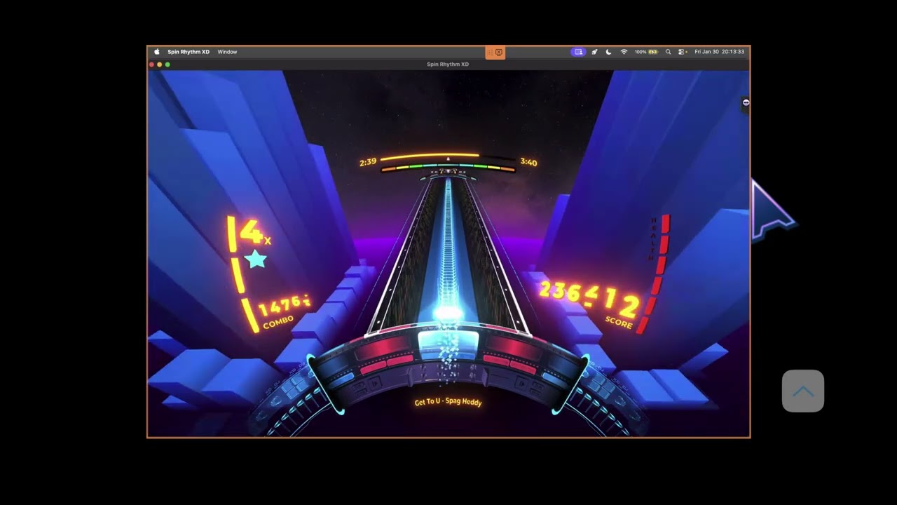 Spin Rhythm XD Ep. 1705: Spag Heddy - Get To U. 322K score. Level 1612.