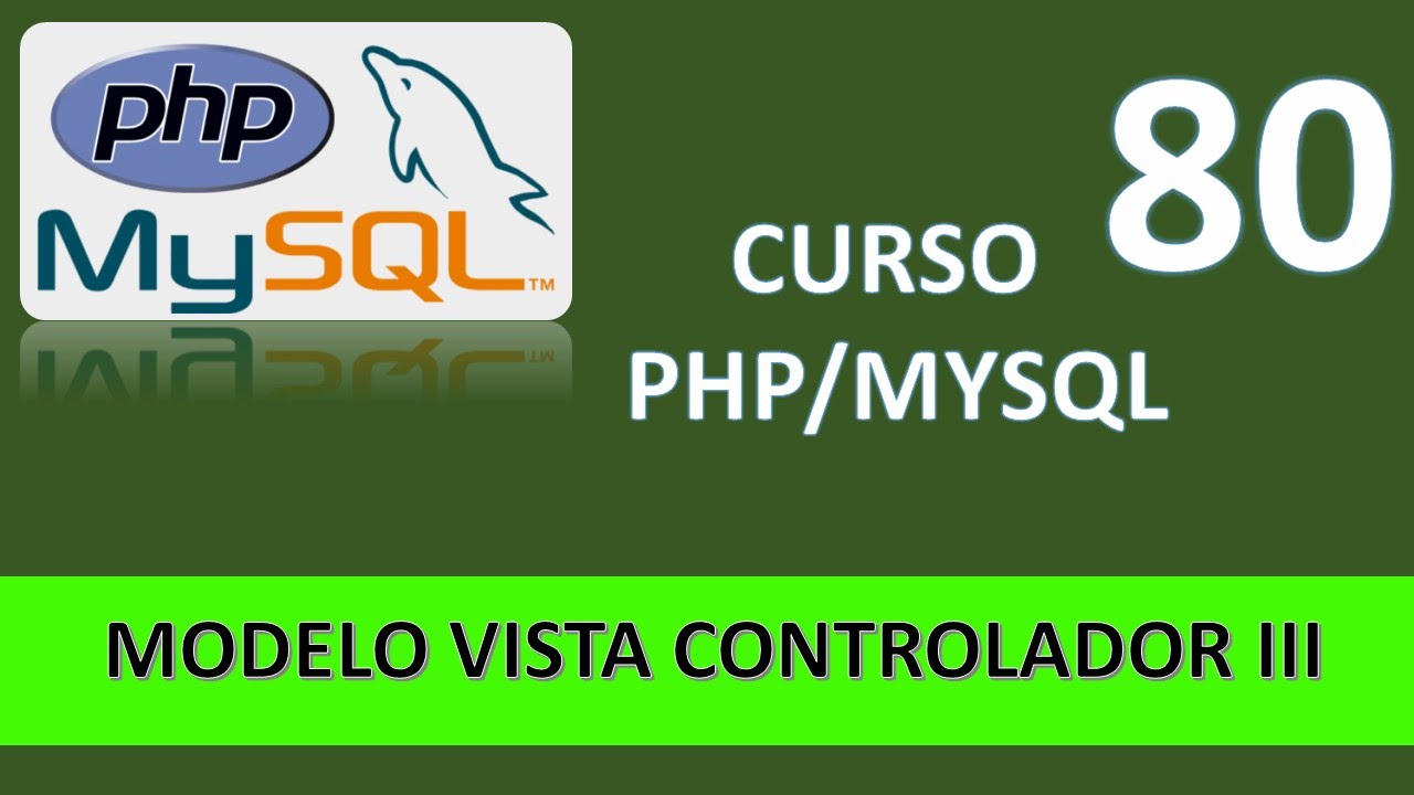 Curso PHP MySql. Modelo Vista Controlador III. Vídeo 80
