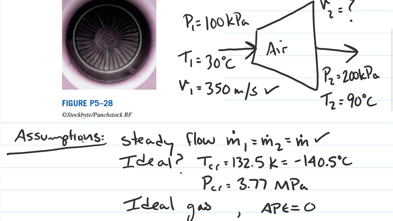 Thermodynamics: Steady Flow Energy Balance (1st Law) Diffuser