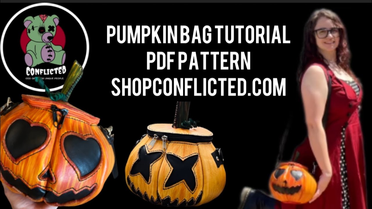 Make a Leather pumpkin bag PDF tutorial by Conflicted LLC