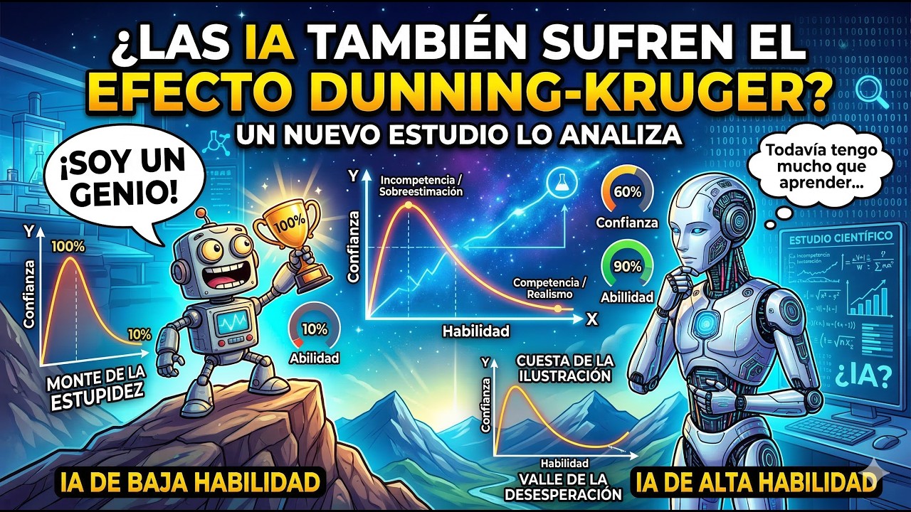 ¿Las IA También Sufren el Efecto Dunning-Kruger? Un Nuevo Estudio lo Analiza
